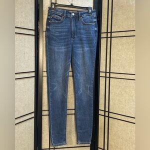 Judy Blue Womens  Skinny Fit Jeans Sz 5/27 Blue High Rise Dark Wash No Holes